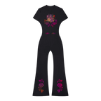 Women’s Tight Flared Leg Quarter-Zip Jumpsuit