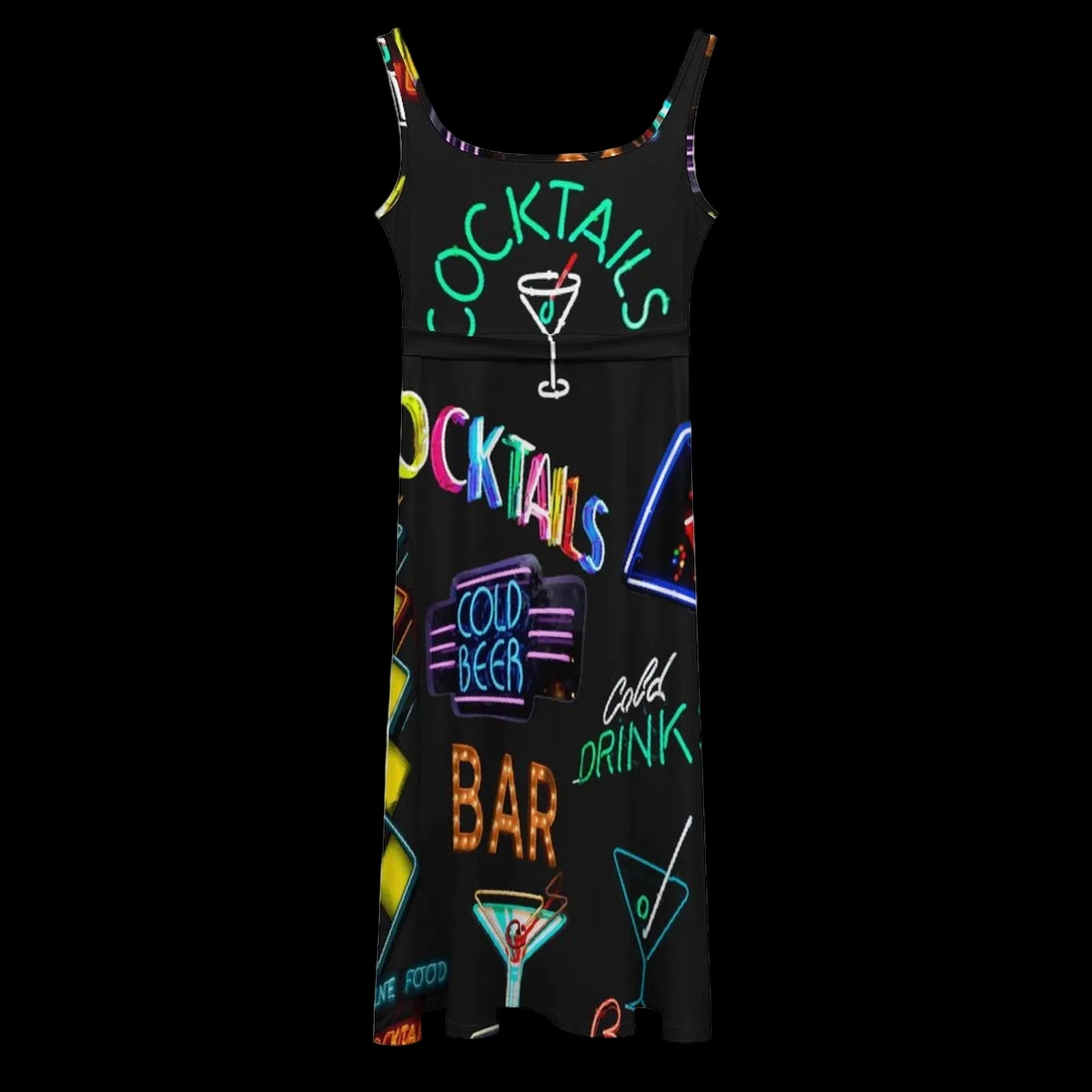 Neon Cocktail SignSleeveless Dress