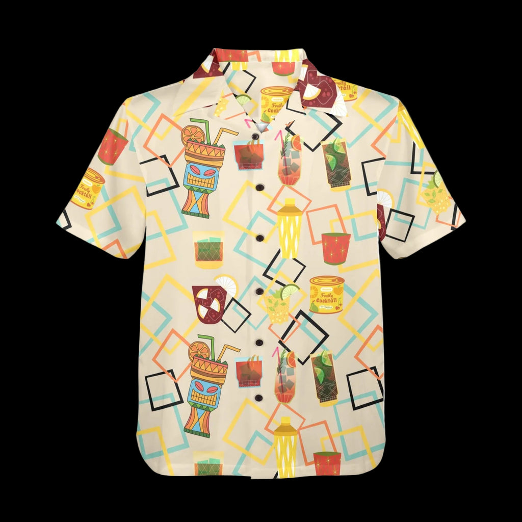 Tiki Cocktails Men's All Over Print Hawaiian Shirt