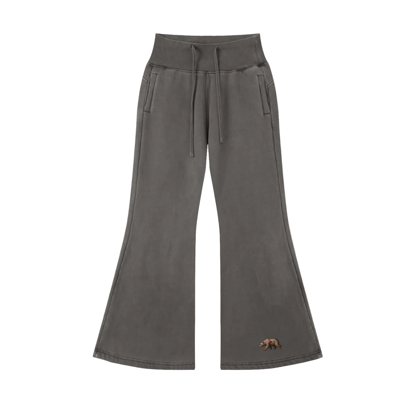 California Bear Vintage Washed Flared Fleece Pants