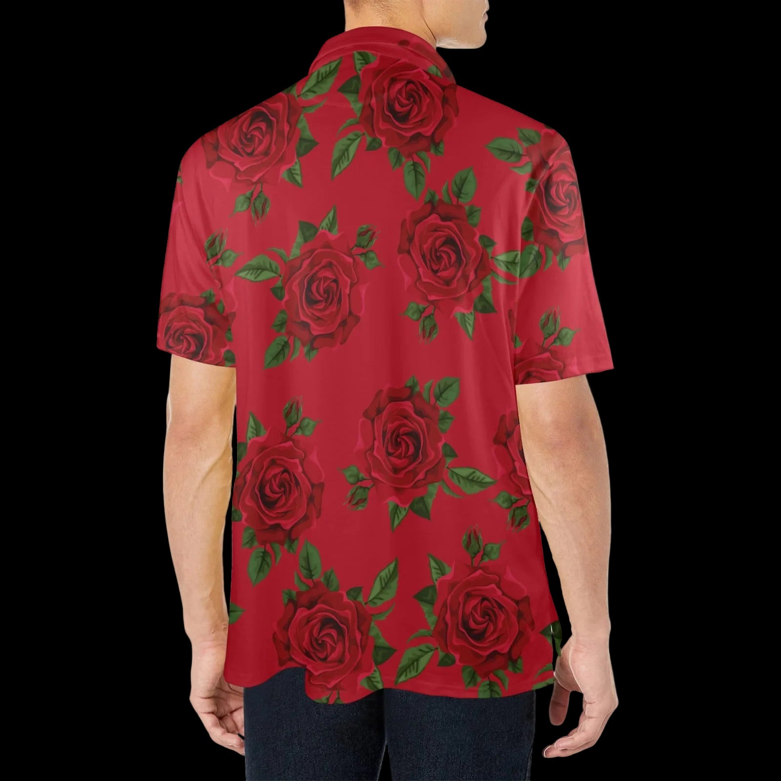 Red Rose Men's Polo Secondary image