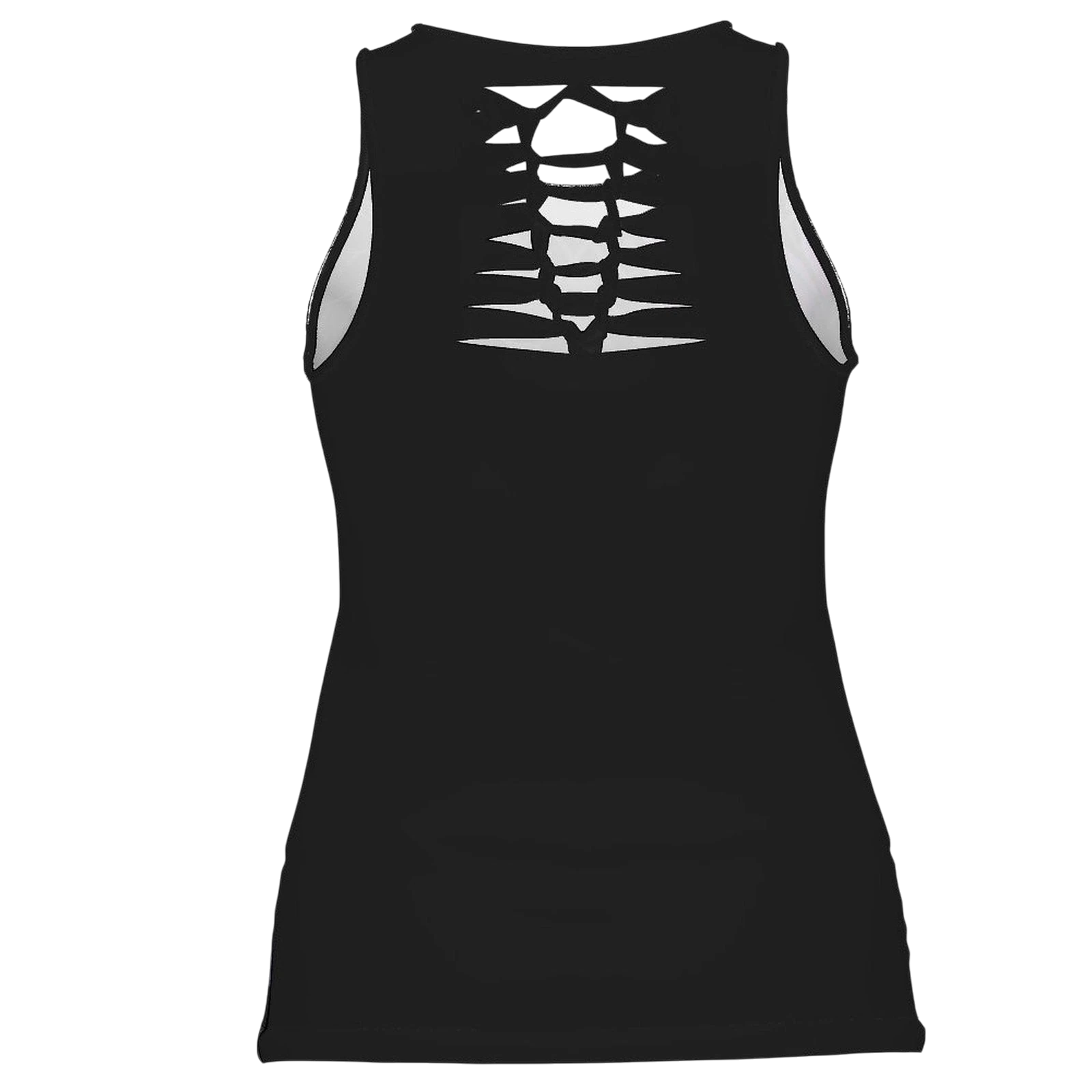 Purple Geometric Women's Hollow Out Tank Top Secondary image