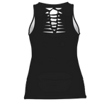 Purple Geometric Women's Hollow Out Tank Top