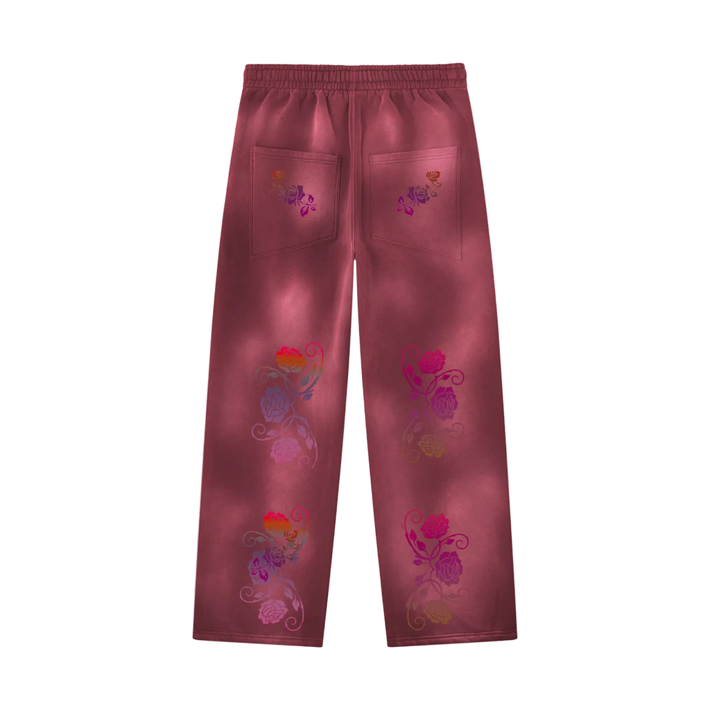 Unisex Sunfade Wide Leg Fleece Sweatpants