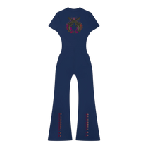 Vintage Outlaw Flared Quarter-Zip Jumpsuit