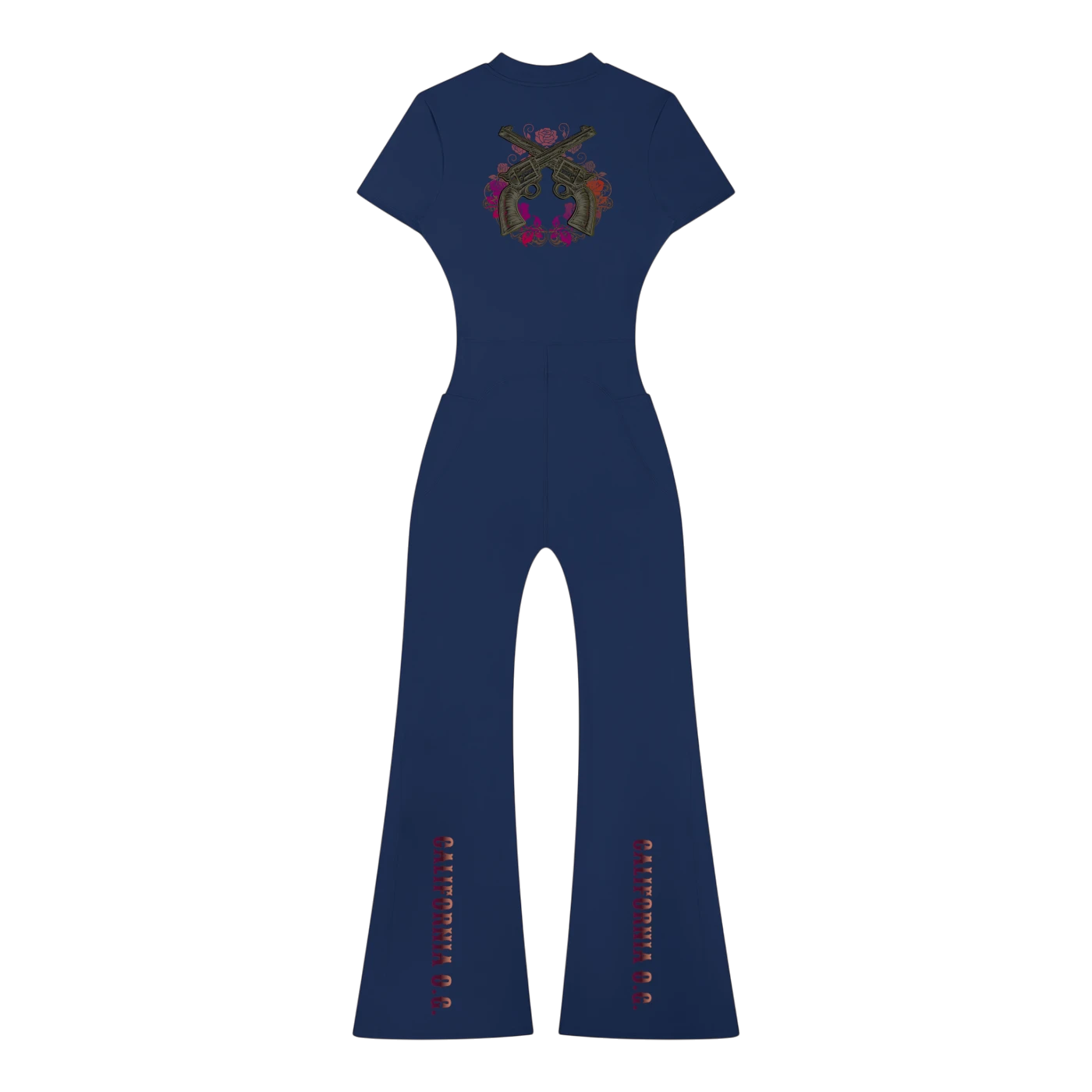 Women’s Tight Flared Leg Quarter-Zip Jumpsuit