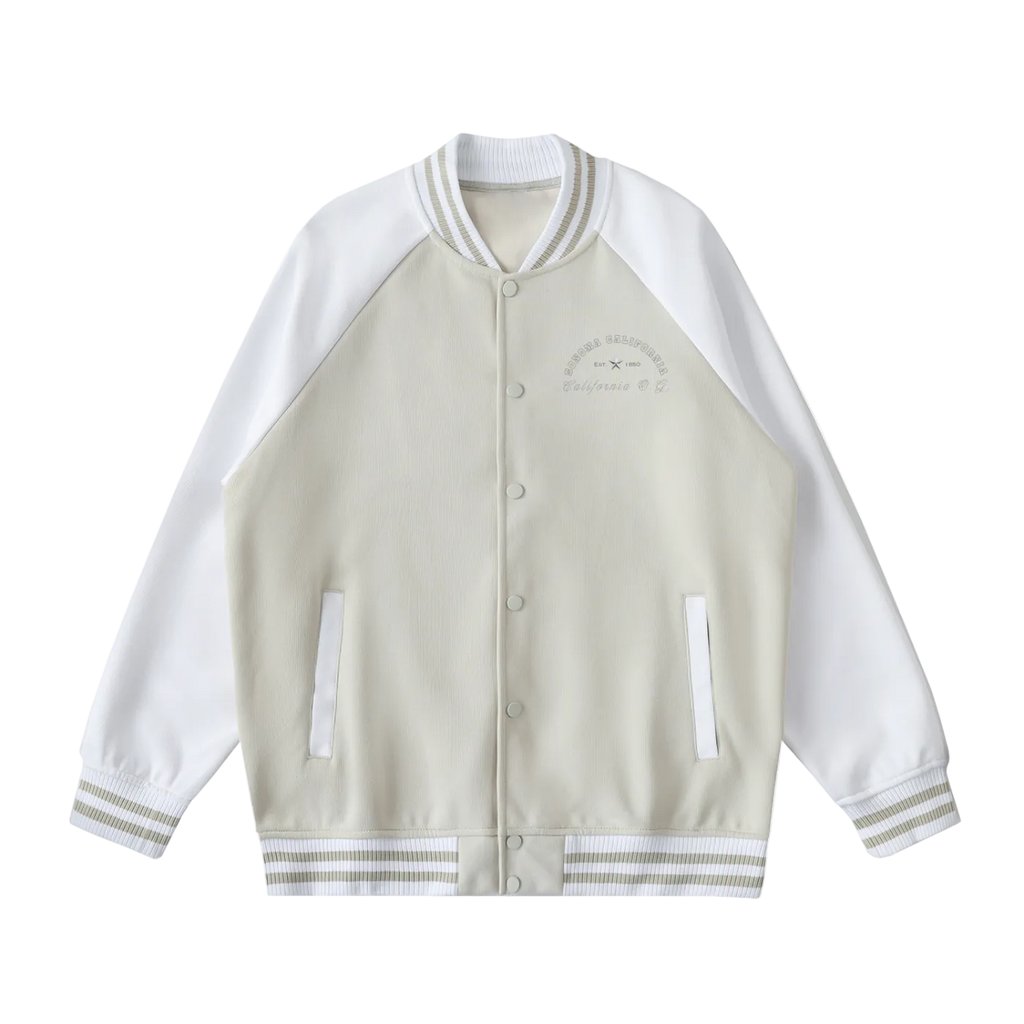 Sonoma California O.G. Collegiate Two Tone Raglan Sleeve Varsity Jacket