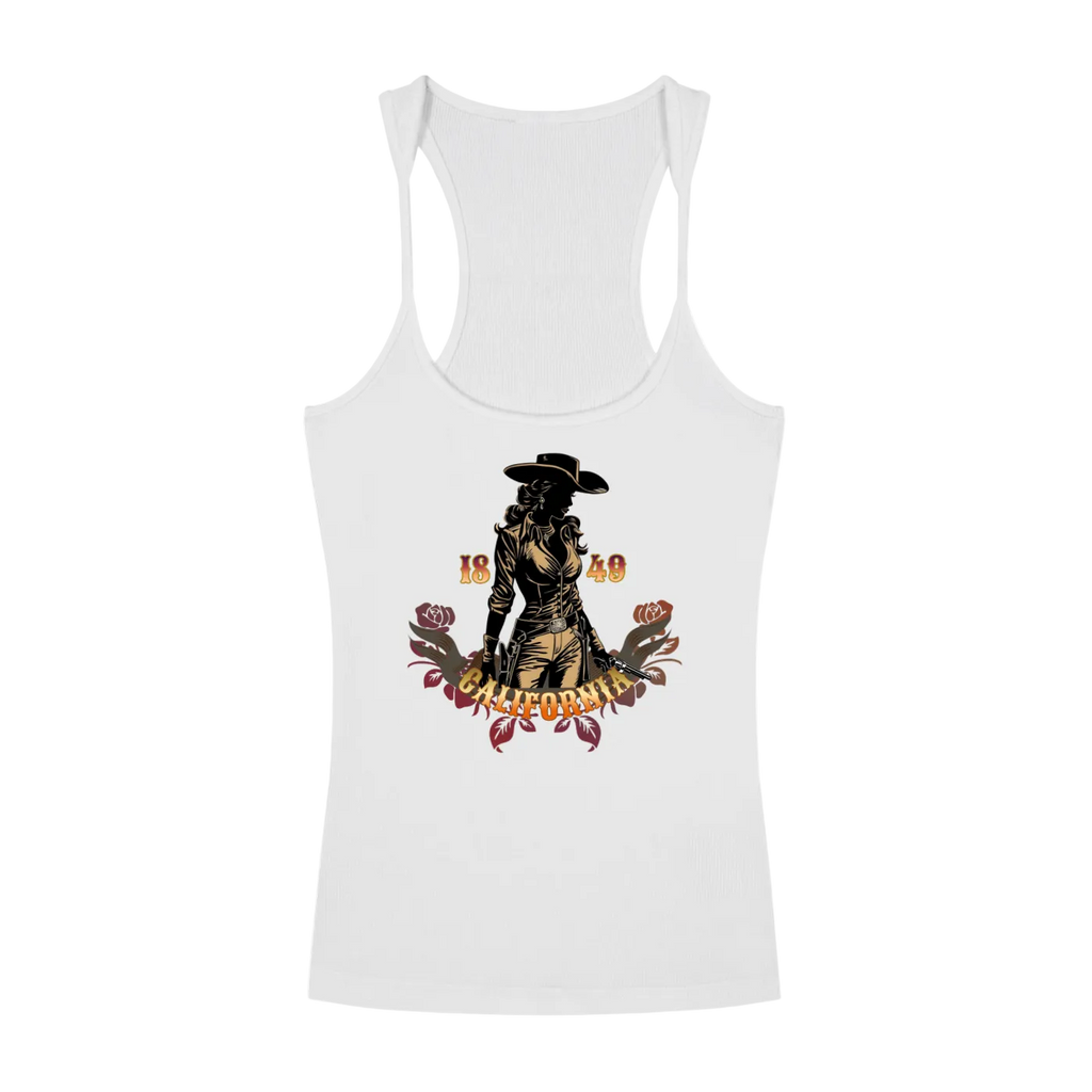 Vintage Outlaw Ribbed Women's Racerback Tank Top