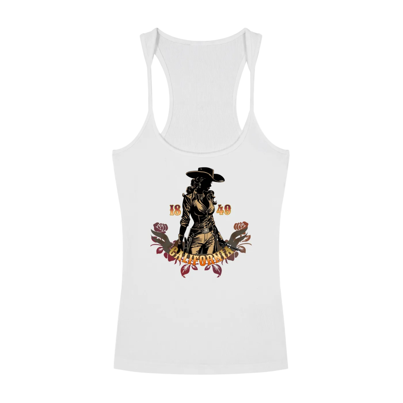 Vintage Outlaw Ribbed Women's Racerback Tank Top