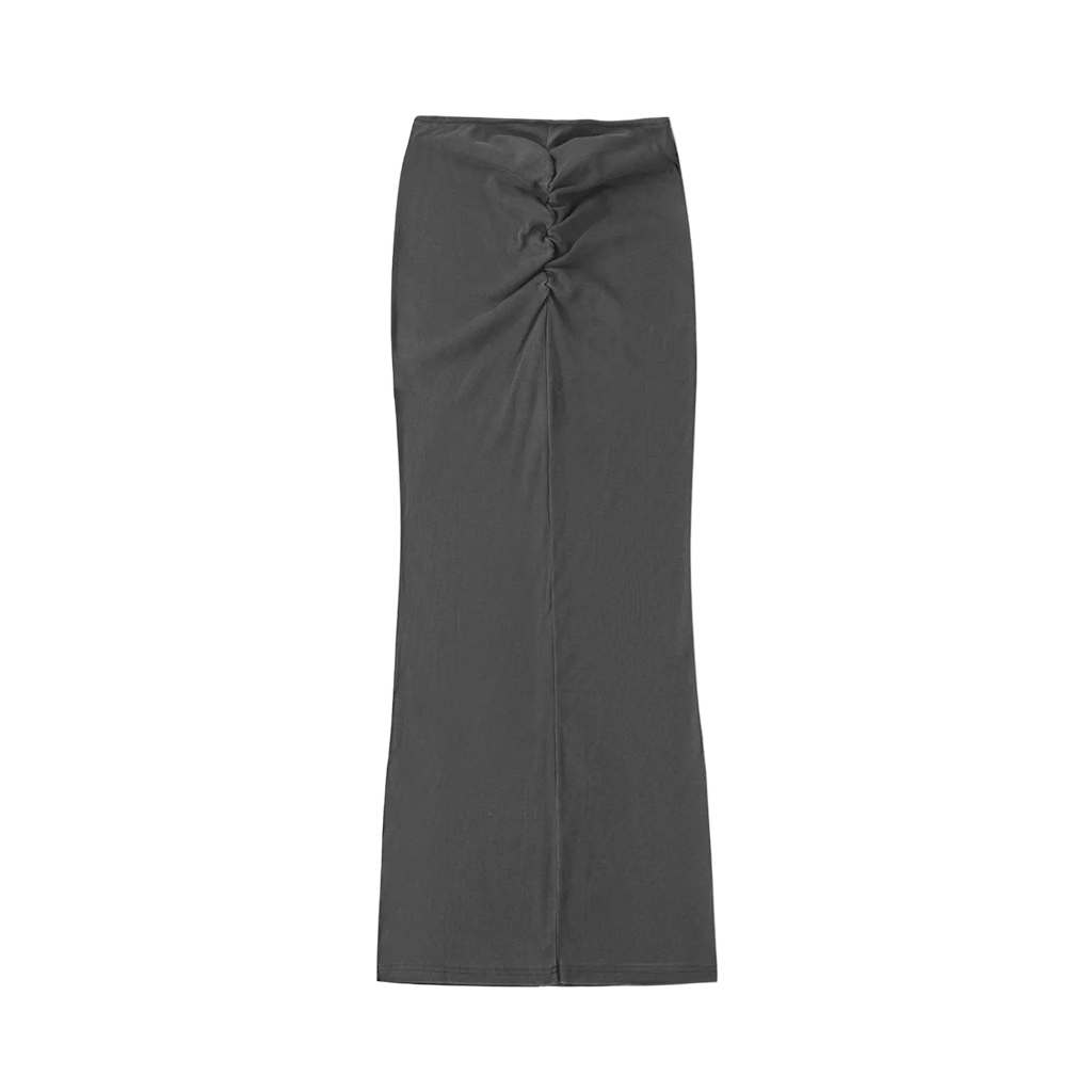 Drawstring Maxi Skirt