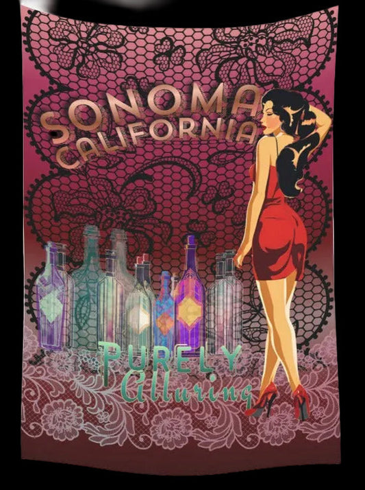 Sonoma Wine Purely Alluring Wall Tapestry 40"x 60"