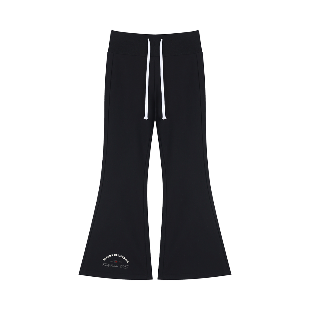 Women's Drawstring Flared Leg Pants