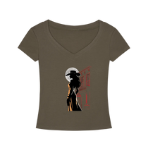 Saloon Silhouette V-Neck T-Shirt