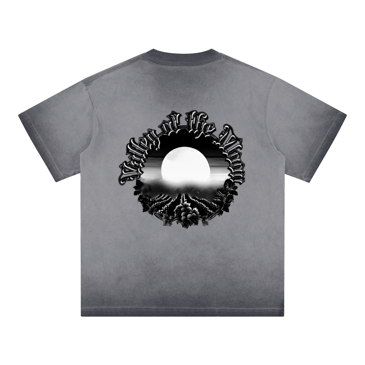 Valley of the Moon Gothic Reverse Dyed Men's Cotton T-Shirt