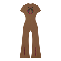 Vintage Outlaw Flared Quarter-Zip Jumpsuit