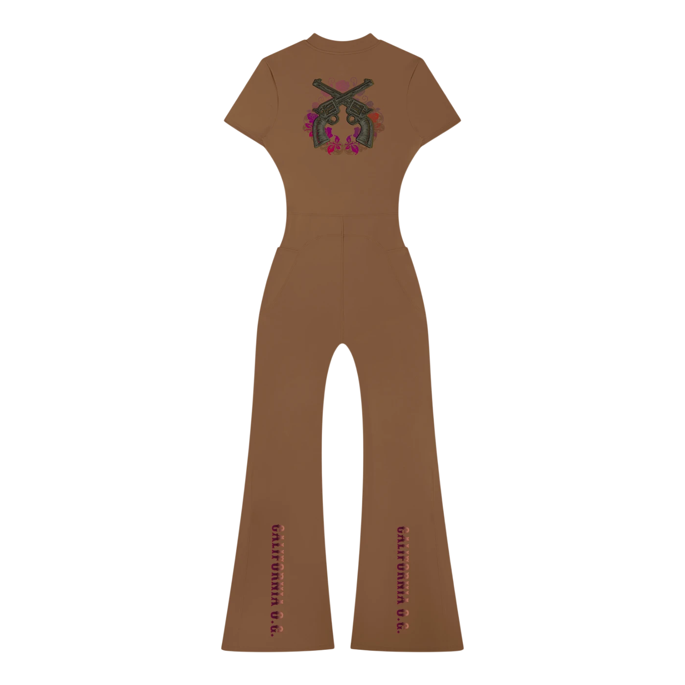 Women’s Tight Flared Leg Quarter-Zip Jumpsuit