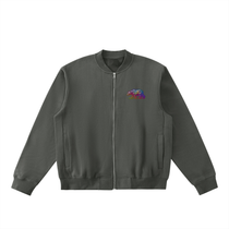 Essential Zip-Up Fleeced Varsity Jacket