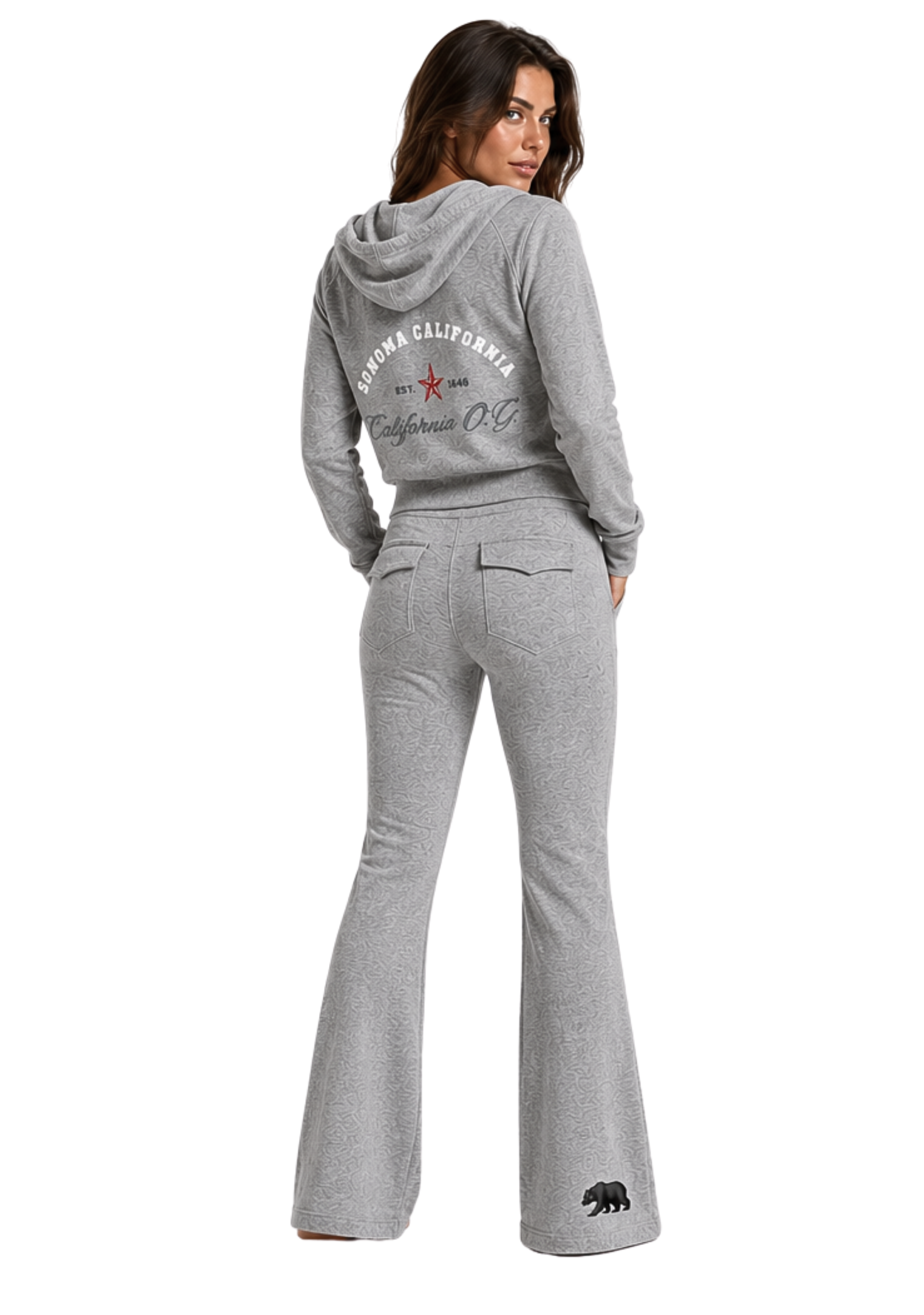 California O.G. Collegiate Women's Drawstring Flared Sweatpants