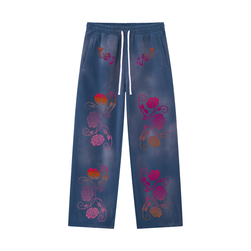 Unisex Sunfade Wide Leg Fleece Sweatpants