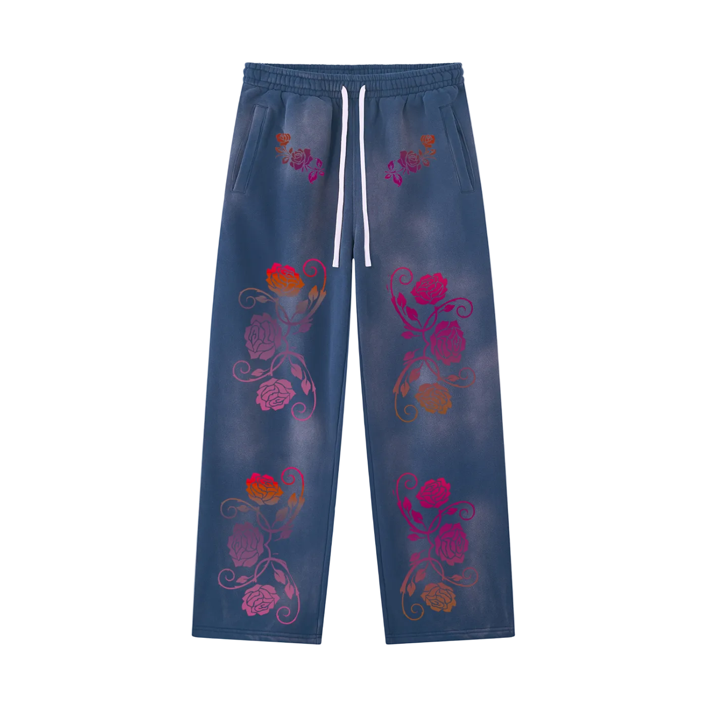 Unisex Sunfade Wide Leg Fleece Sweatpants