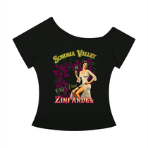 Old Vine Zinfandel Women’s Off-the-Shoulder T-Shirt