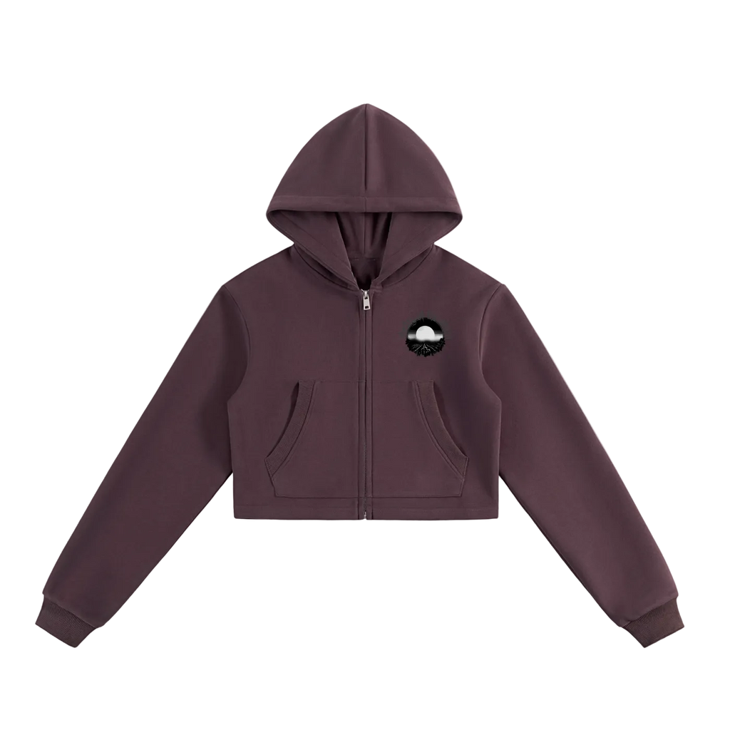 Valley of the Moon Women's Cropped Zip-Up Hoodie