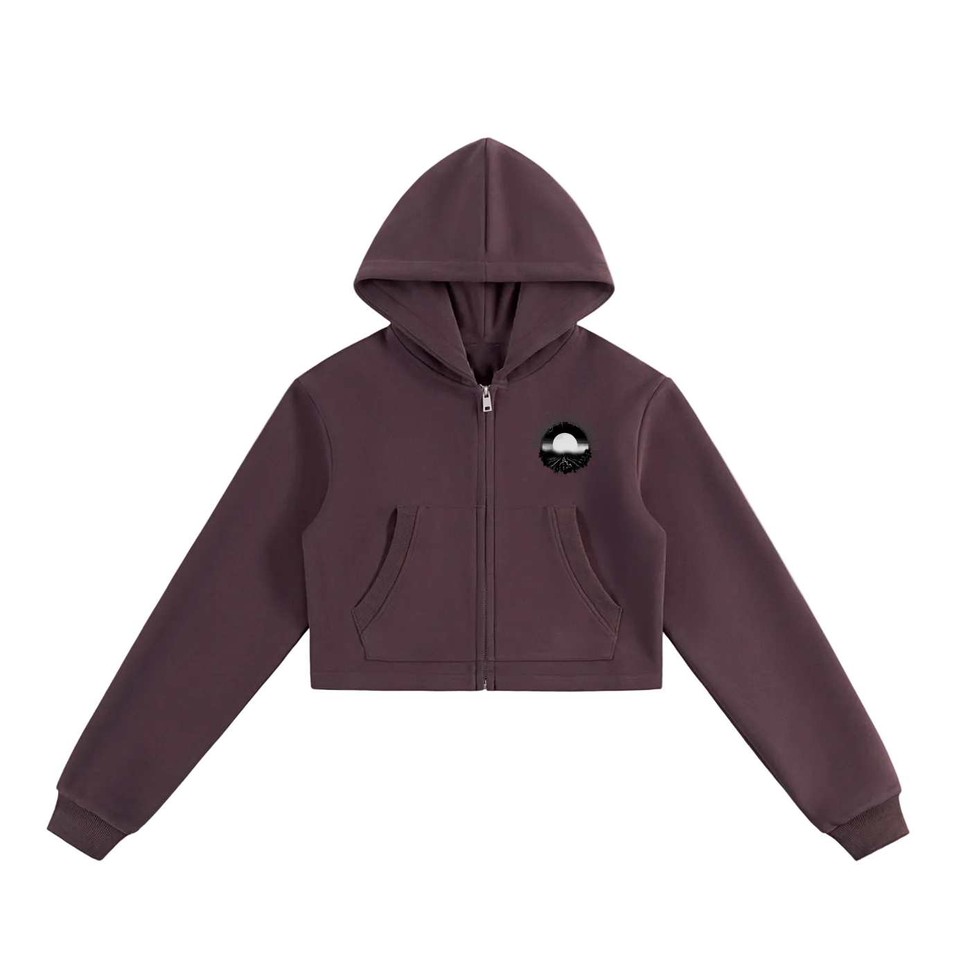 Valley of the Moon Women's Cropped Zip-Up Hoodie
