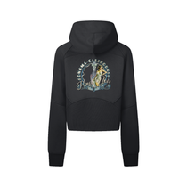 Sonoma County Monochrome Emblem Cropped Zip-Through Hoodie