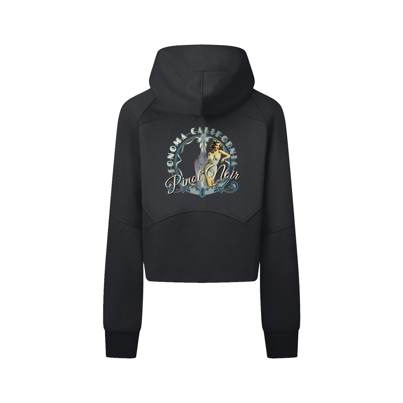 Cropped Zip-Through Hoodie