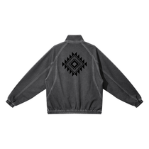 Vintage Wash Full Zip Mesh Jacket