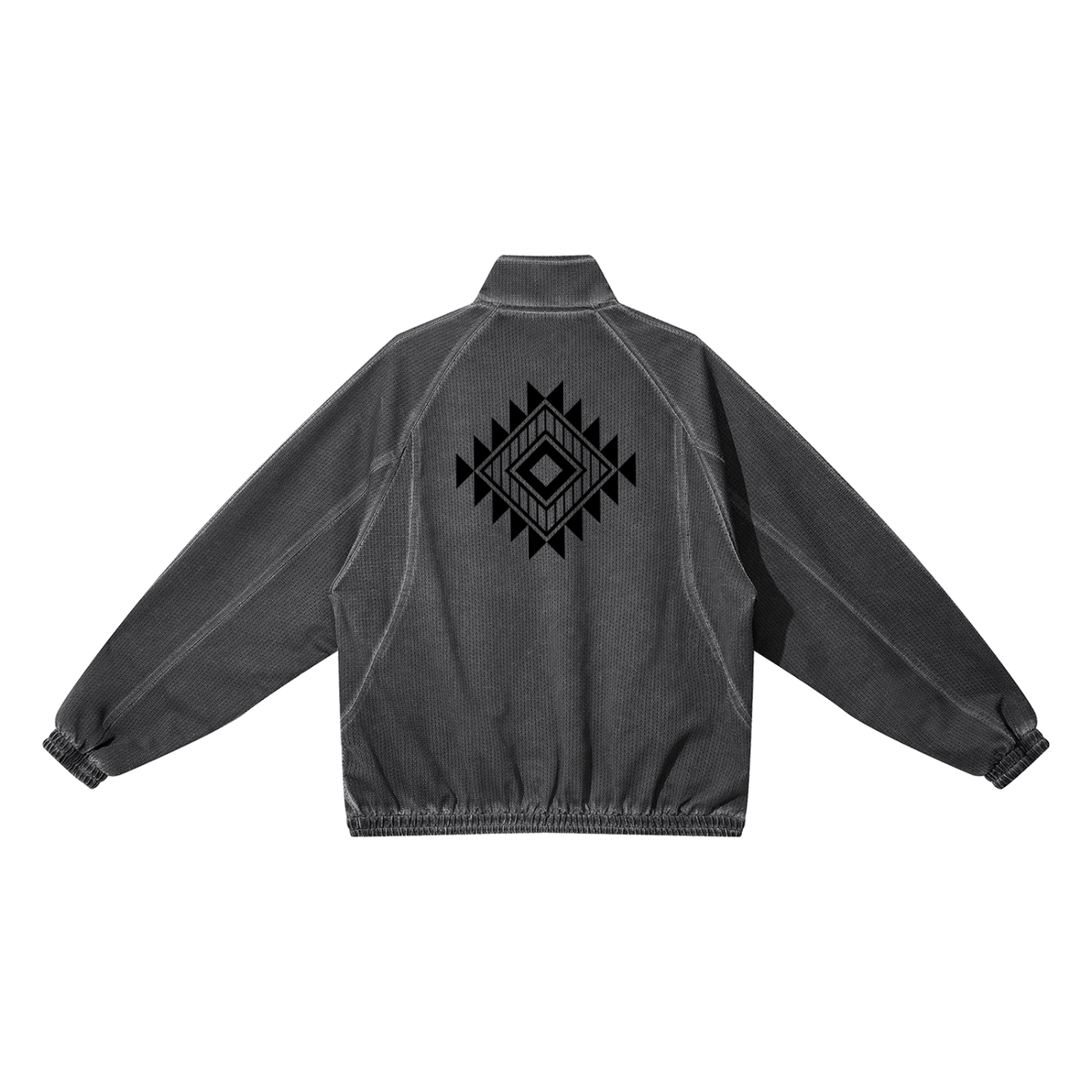 Vintage Wash Full Zip Mesh Jacket