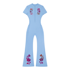 Women’s Tight Flared Leg Quarter-Zip Jumpsuit