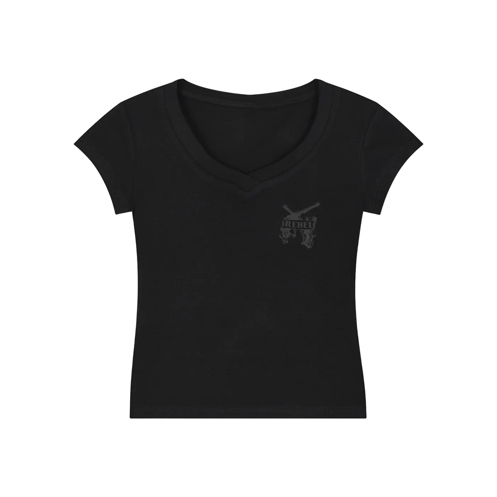 The Rebel Essential V-Neck Bodycon T-Shirt
