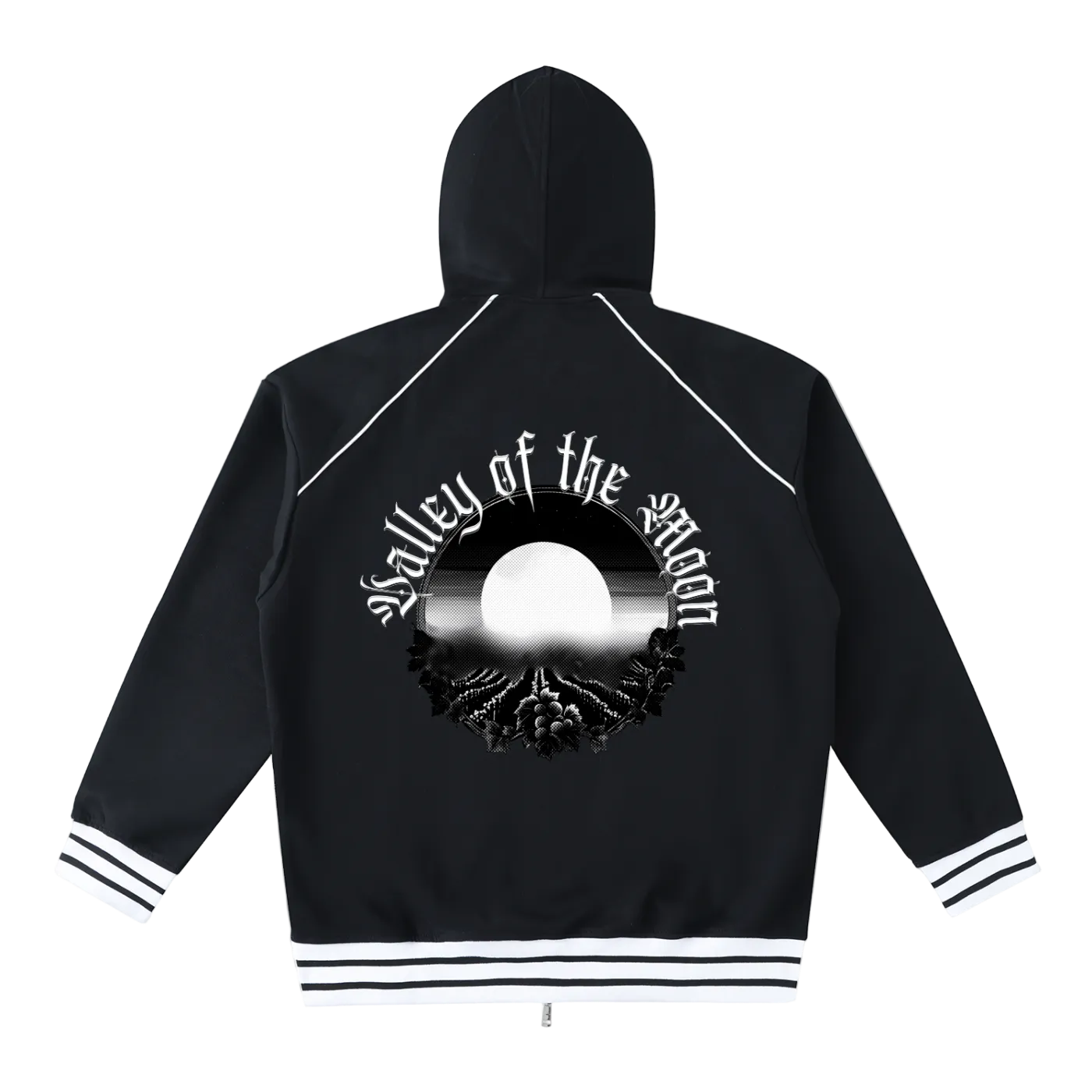 Valley of the Moon Men's Striped Trim Zip-Up Hoodie Secondary image