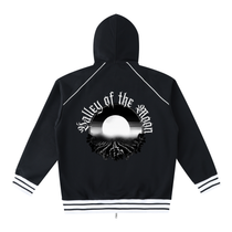 Striped Trim Zip-Up Hoodie