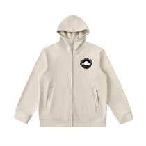 Essential Heavyweight High Neck  Zip-Up Hoodie