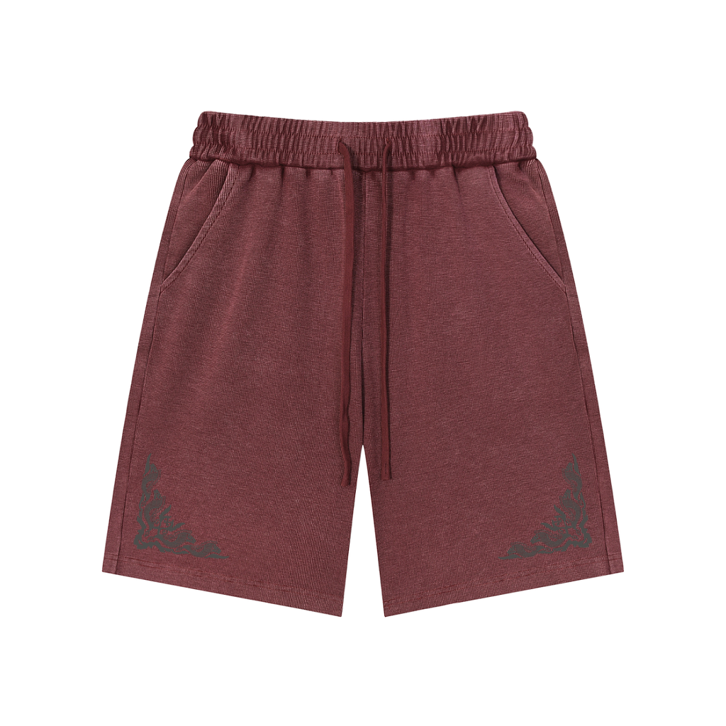 Mineral Wash Waffle Knit Shorts