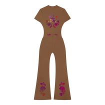 Flamenco Flared Leg Quarter-Zip Jumpsuit