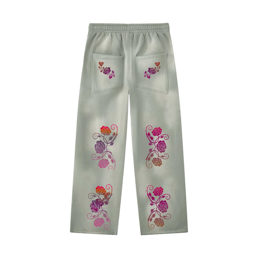 Unisex Sunfade Wide Leg Fleece Sweatpants