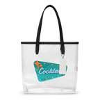 VINTAGE COCKTAILS CLEAR TOTE BAG - Tote Bags from Sonoma Rebel