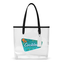 VINTAGE COCKTAILS CLEAR TOTE BAG - Tote Bags from Sonoma Rebel