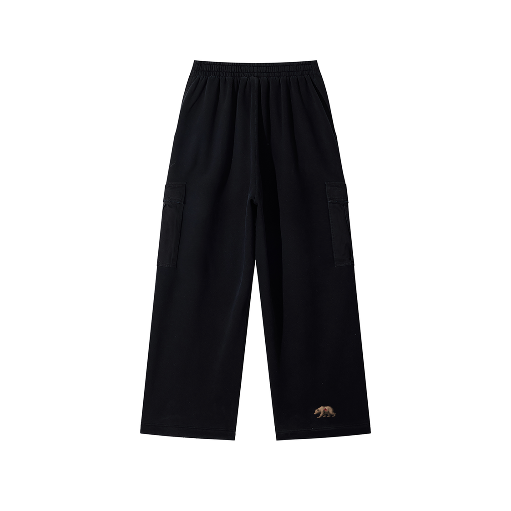 Unisex Sunfade Washed Fleece Cargo Pants
