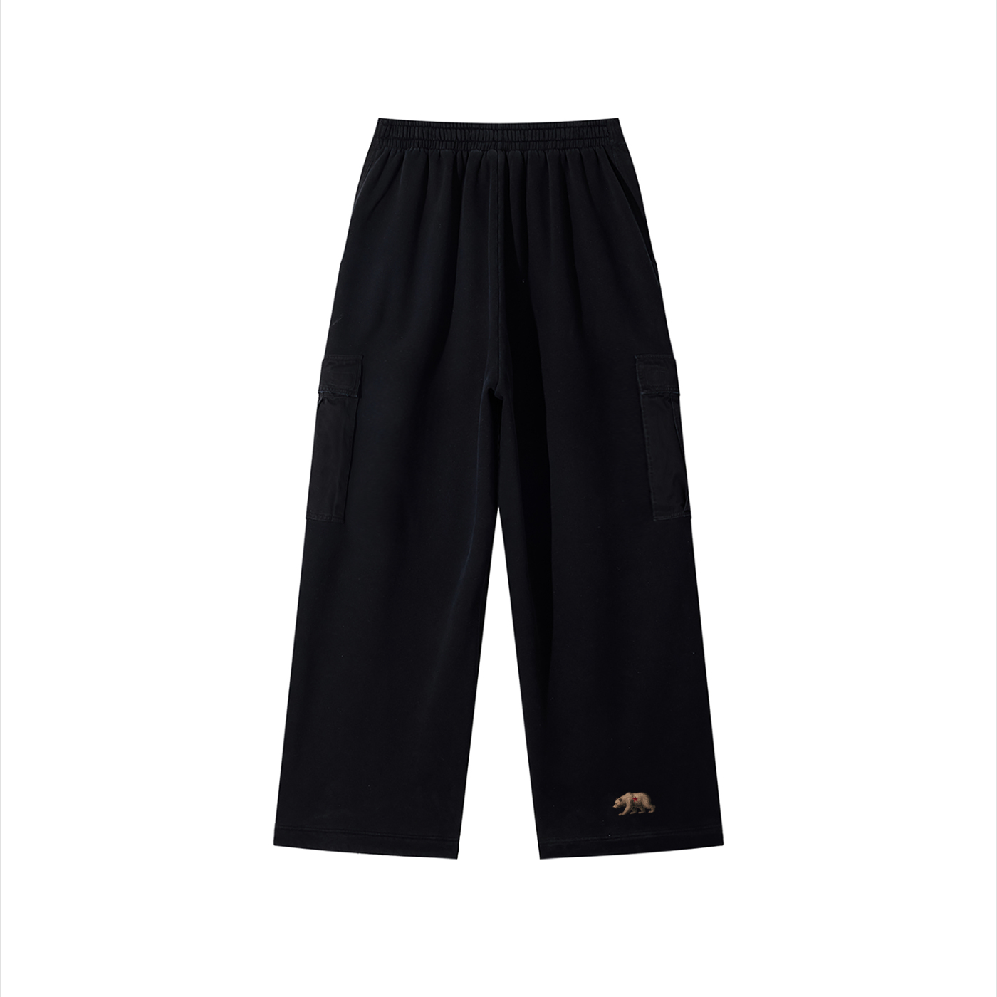 Unisex Sunfade Washed Fleece Cargo Pants