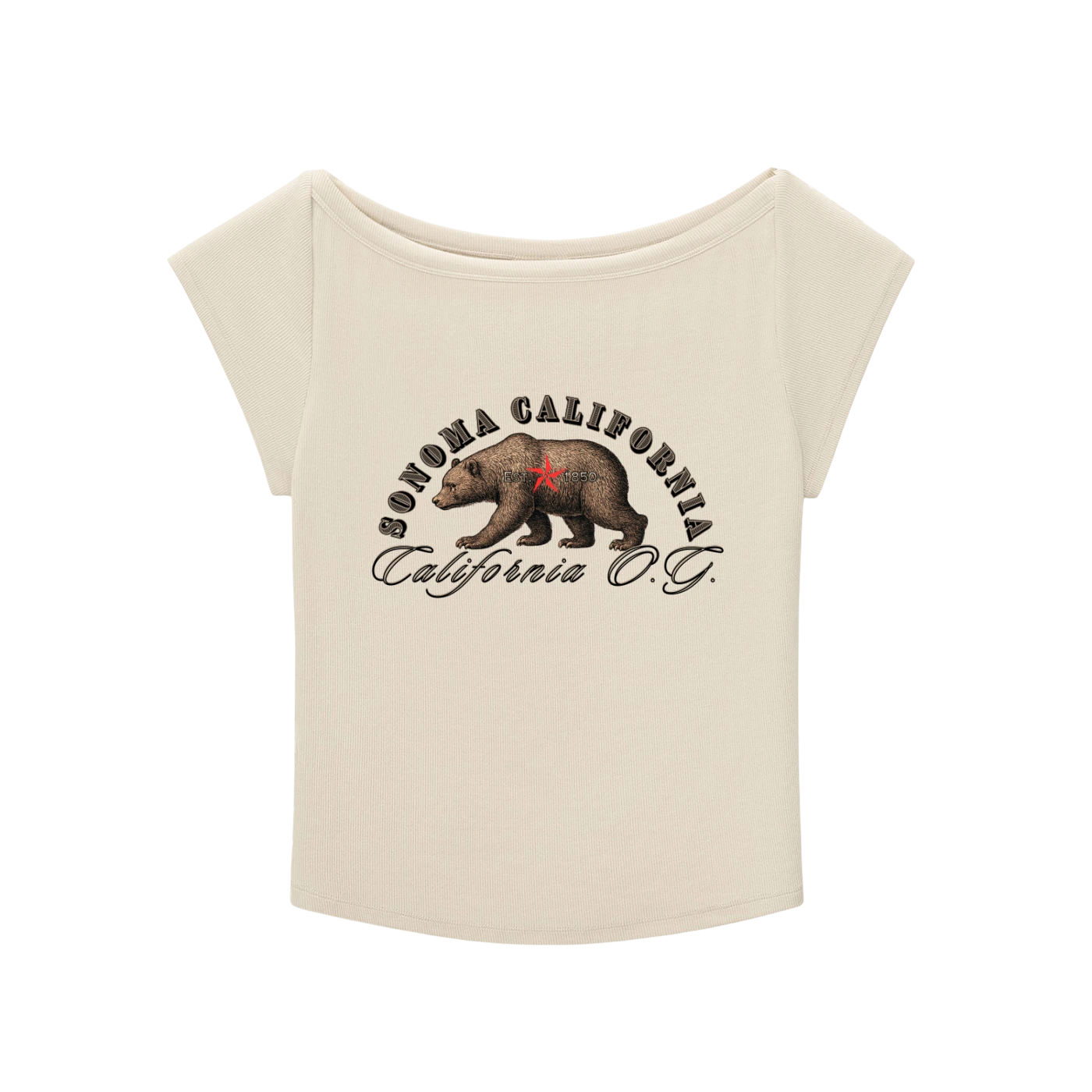 Sonoma Bear Boat Neck T-shirt