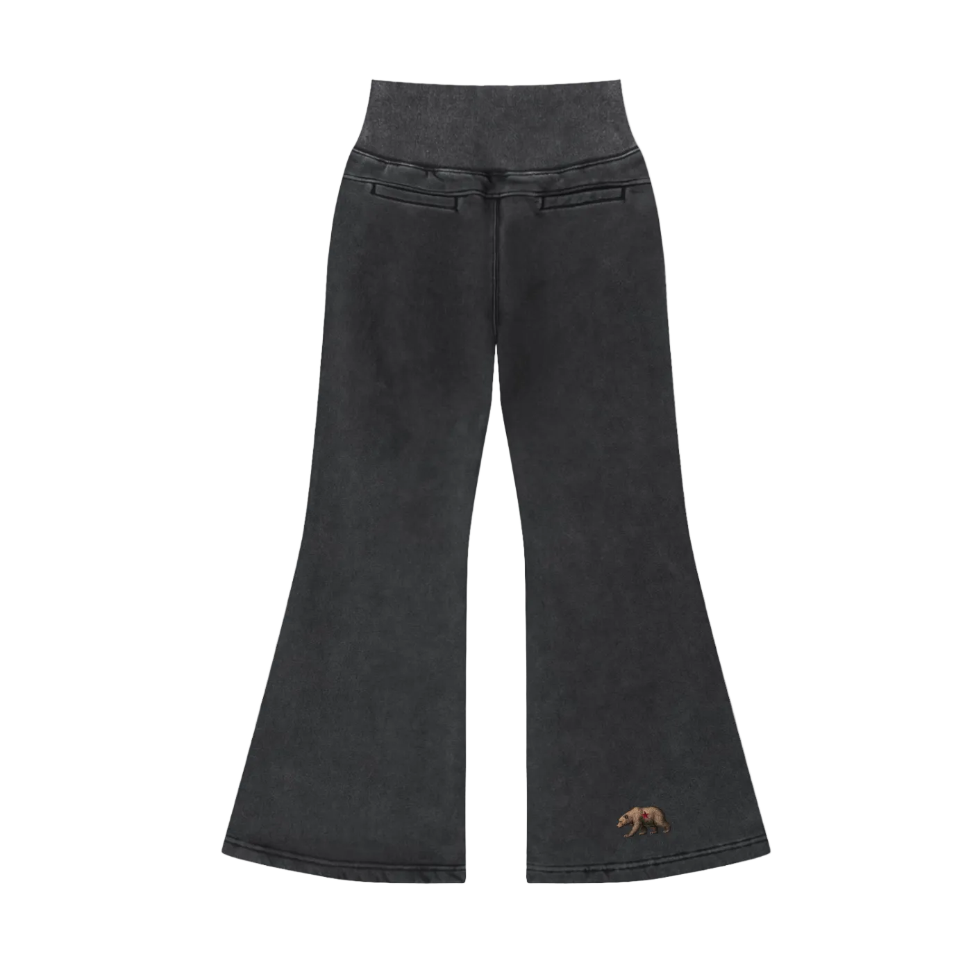 California Bear Vintage Washed Flared Fleece Pants