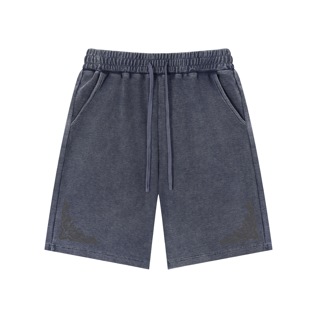 Mineral Wash Waffle Knit Shorts