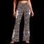 Lace Crochet Print High Waist Flare Leggings