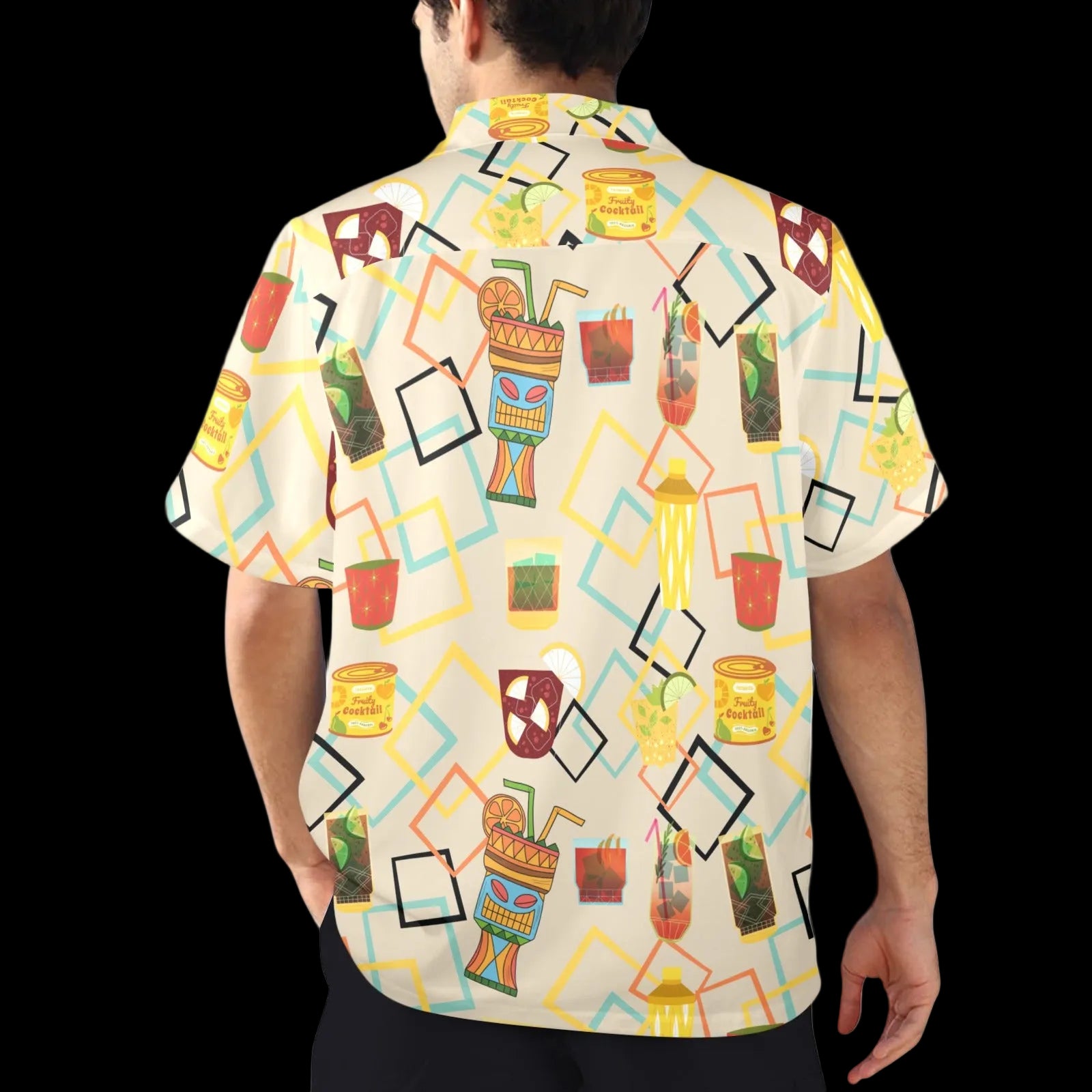 Tiki Cocktails Men's All Over Print Hawaiian Shirt