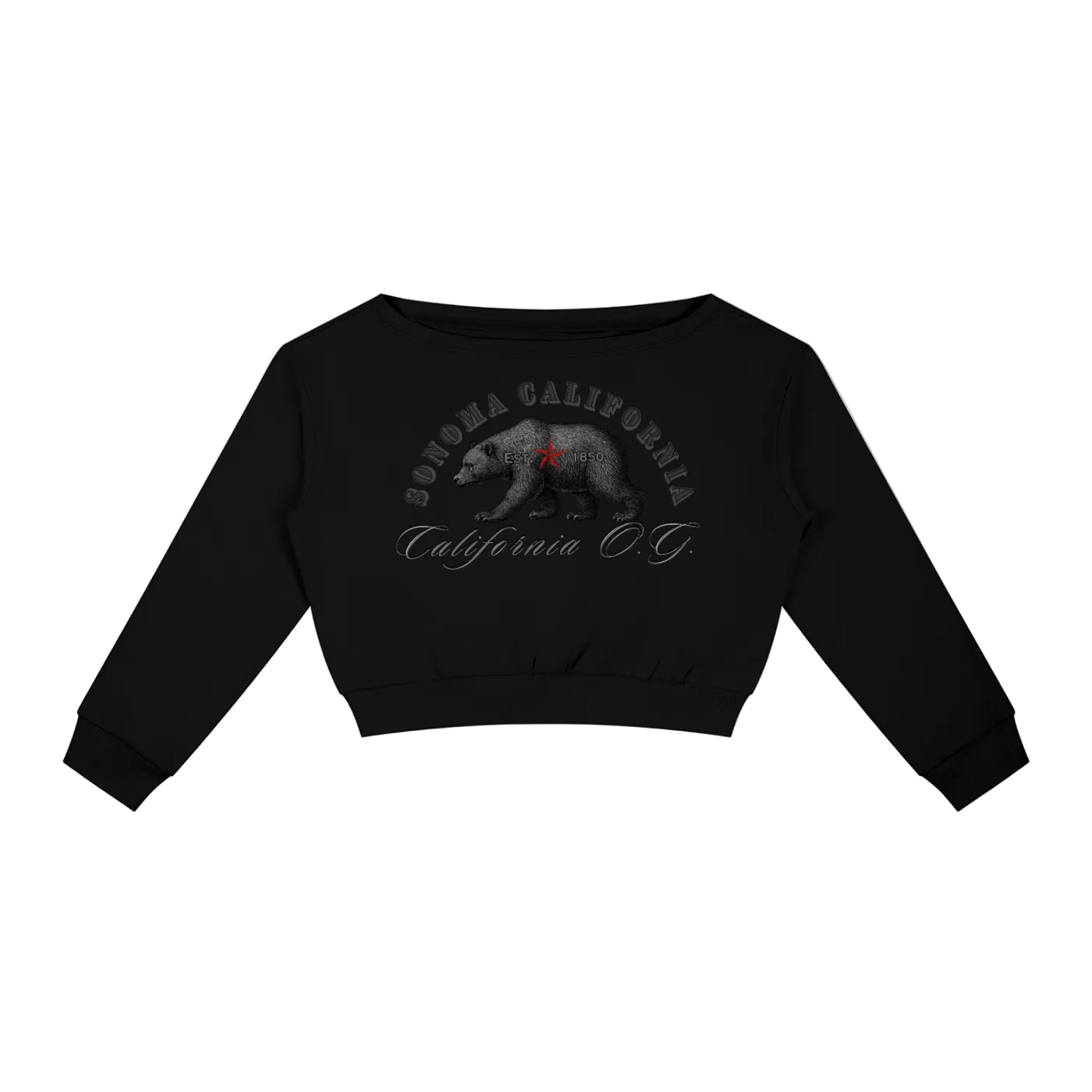 California O.G. Bear Revolt Women's Off-Shoulder Sweatshirt Main image