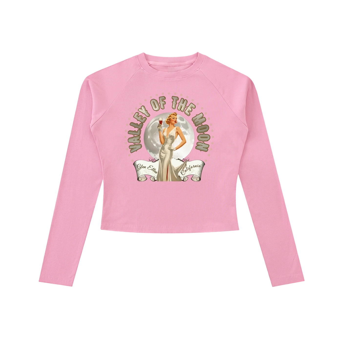 Valley of the Moon Glam Dyed Washed  Long Sleeve T-Shirt